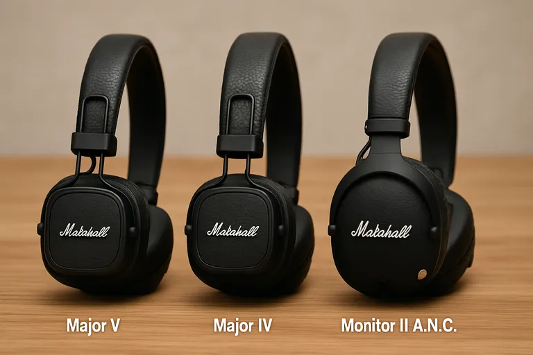 Modellen vergeleken: Marshall major v, major iv en monitor ii a.n.c.