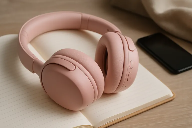 Stijl en sound in balans met een roze draadloze koptelefoon